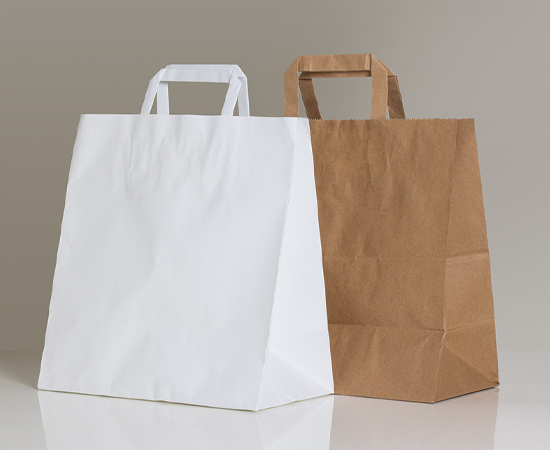 Düz Saplı Kraft Çanta – ekonomik perakende kağıt çantası